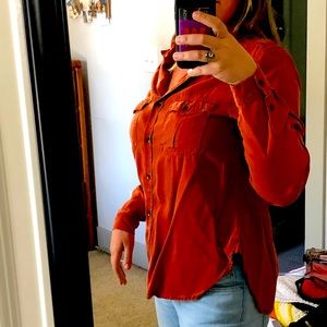Burnt orange button down